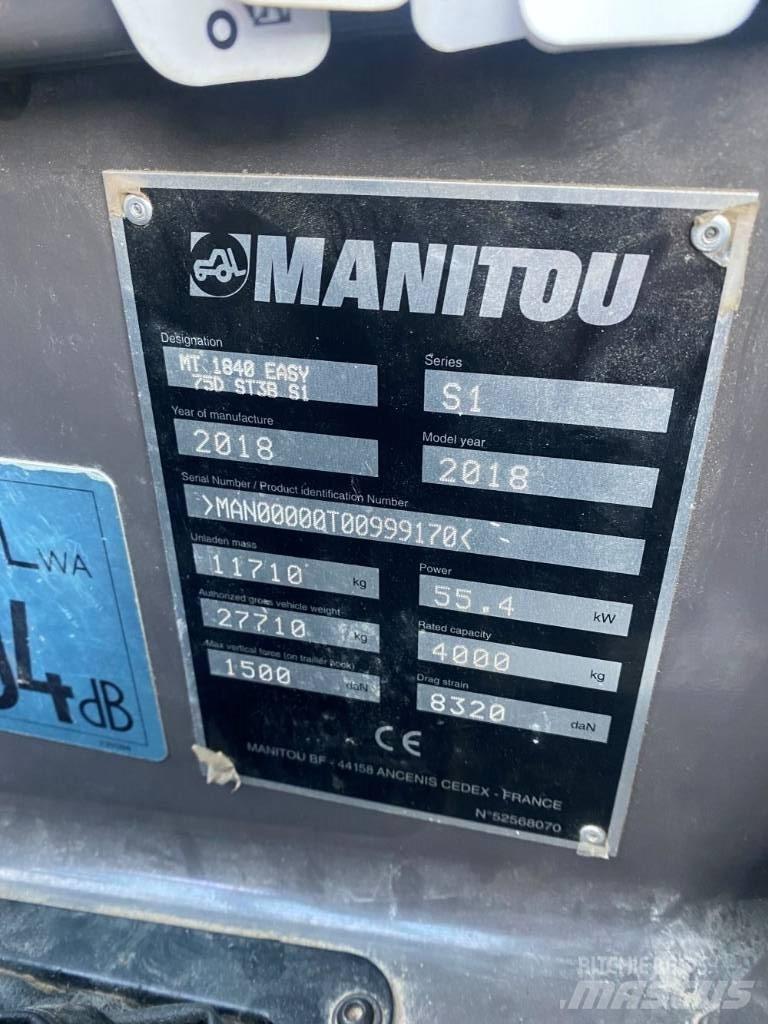 Manitou MT 1840 Telescopic Handlers