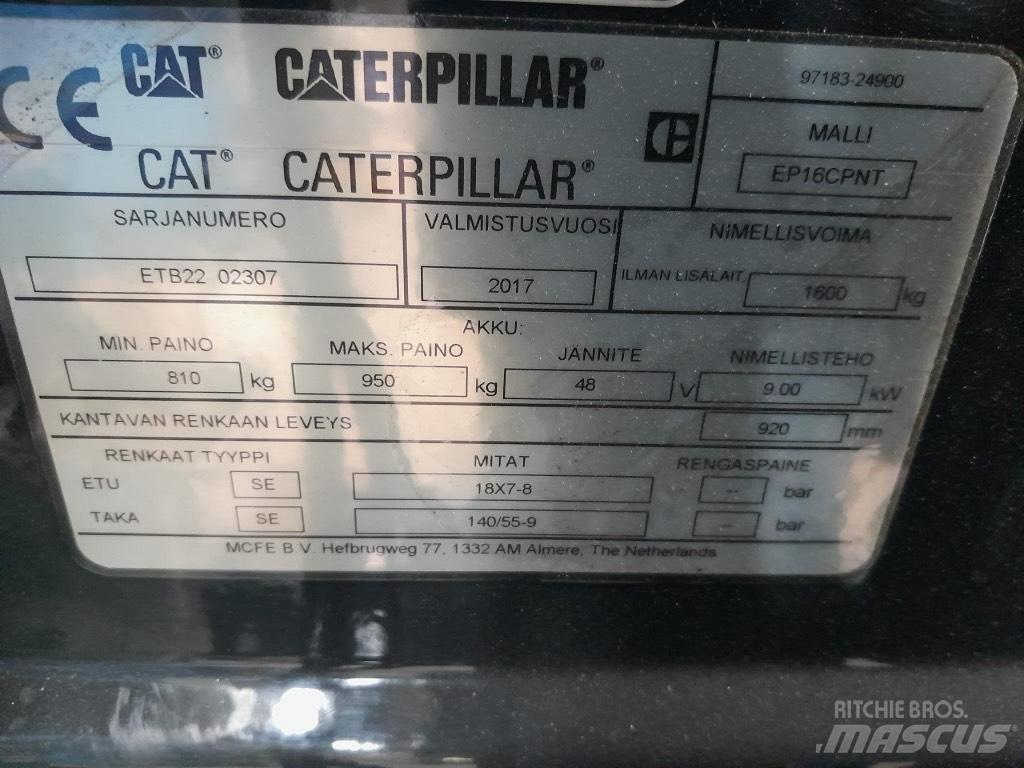 CAT EP 16 CPNT Electric Forklifts