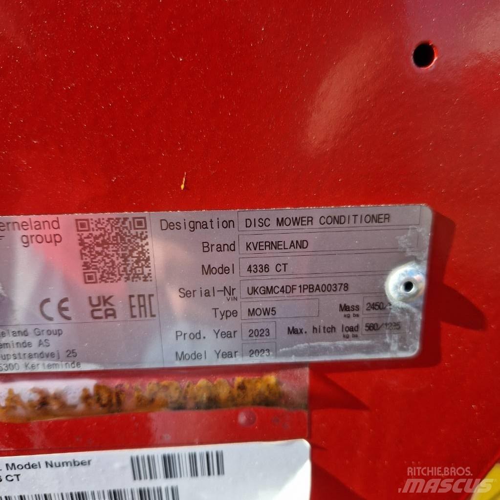 Kverneland 4336 CT Mower-conditioners