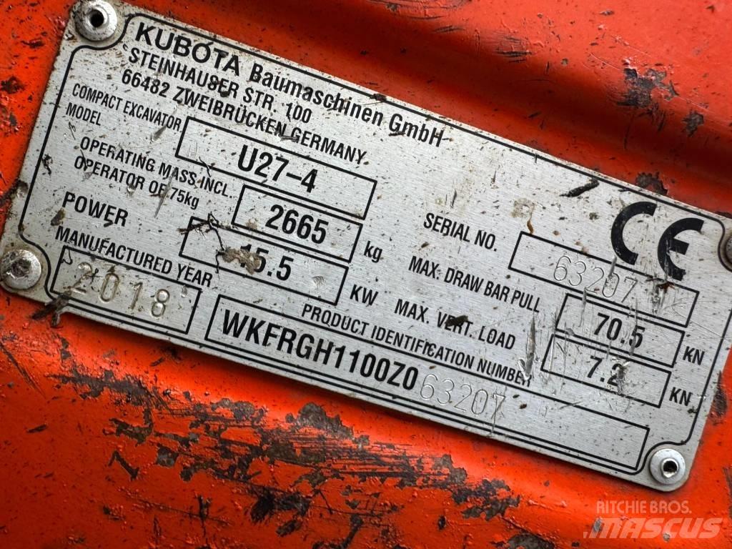 Kubota U 27-4 Mini Excavators <7t (Mini Diggers)