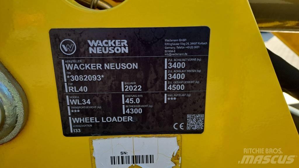 Wacker Neuson WL34 Wheel Loaders