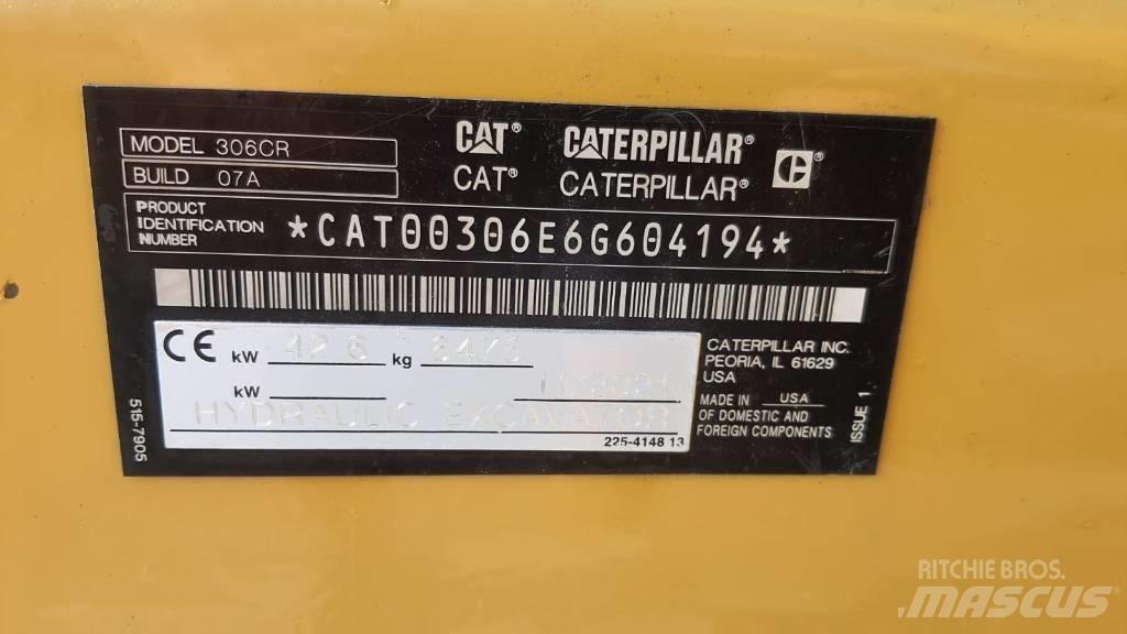 CAT 306 CR 07A Mini Excavators <7t (Mini Diggers)