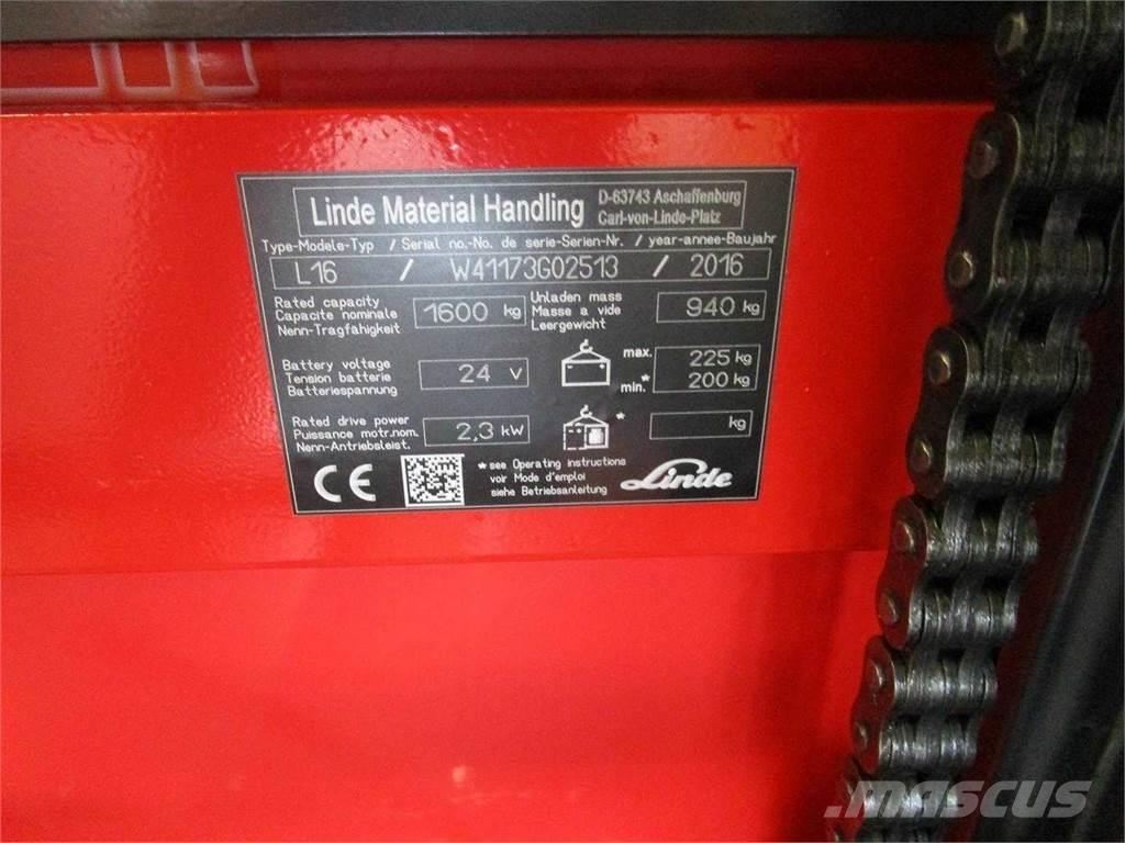 Linde L16I Self Propelled Stackers