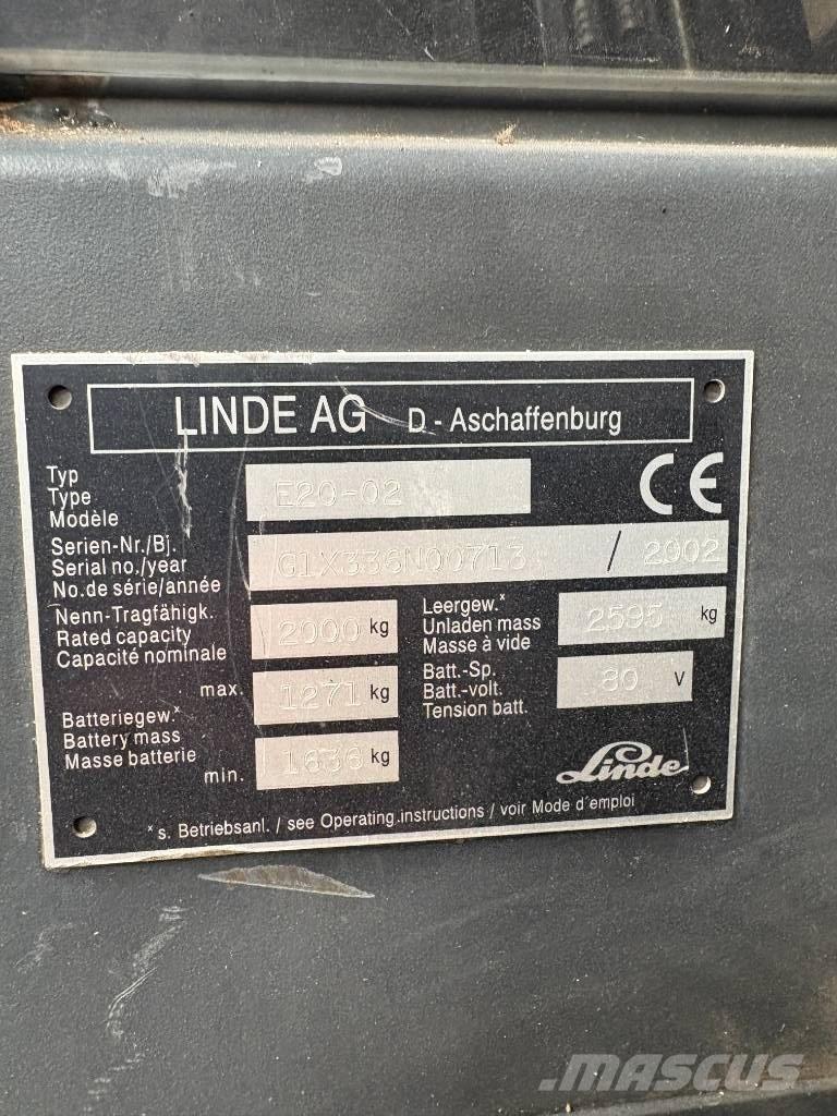 Linde E 20 P-02 Electric Forklifts