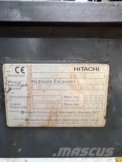 Hitachi ZX 85 USB-6 Mini excavators  7t - 12t