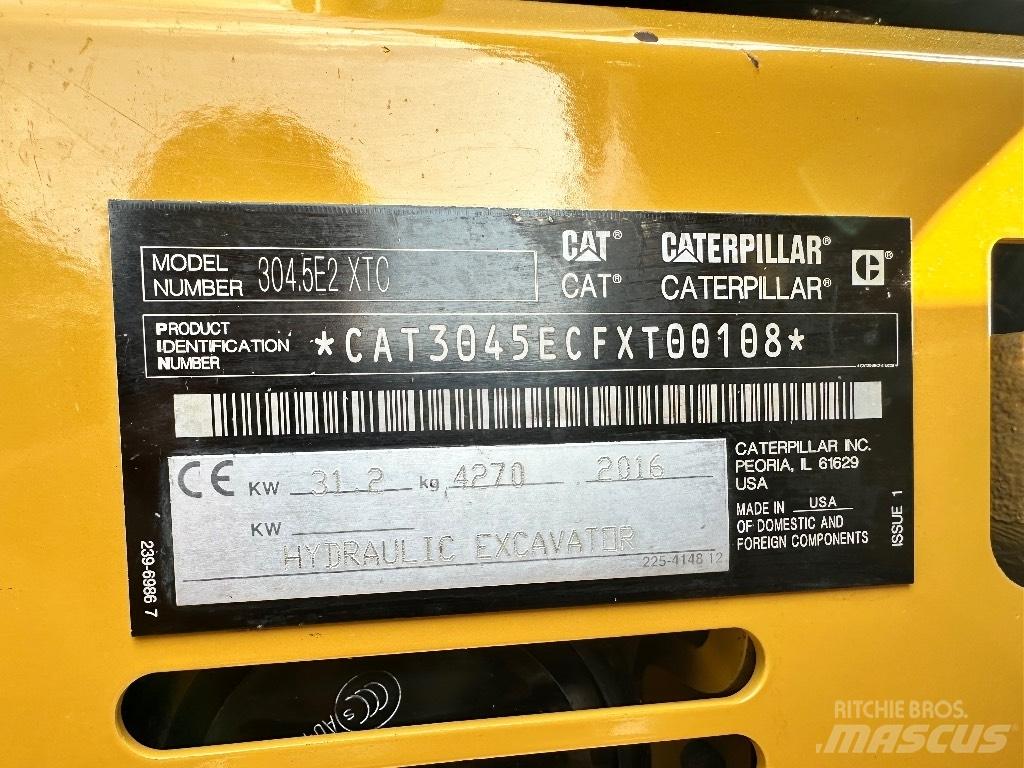 CAT 304.5 E2 XTC Mini Excavators <7t (Mini Diggers)