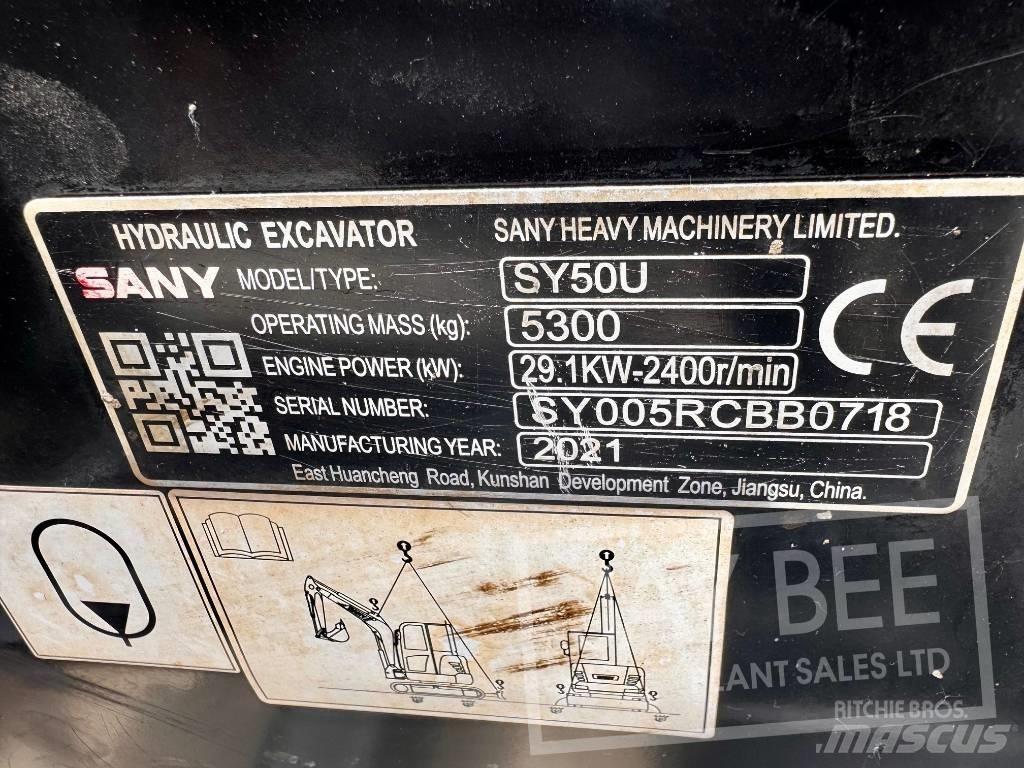 Sany SY 50 U Mini Excavators <7t (Mini Diggers)