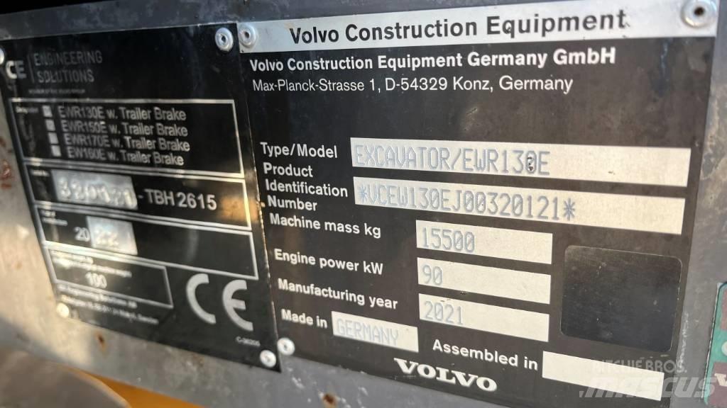 Volvo EWR130E Wheeled Excavators