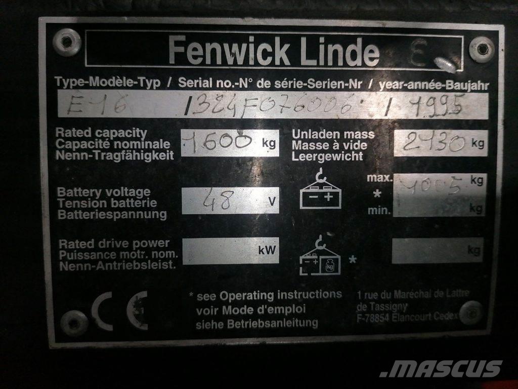 Linde E16 Electric Forklifts