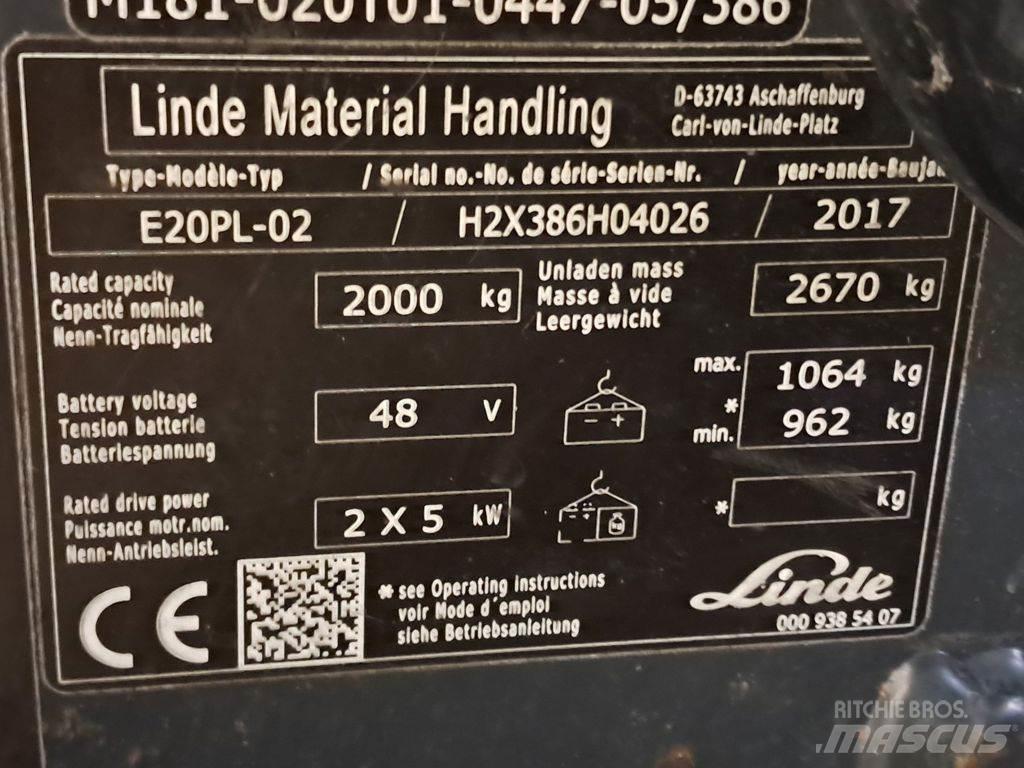 Linde E20PL-02 Electric Forklifts