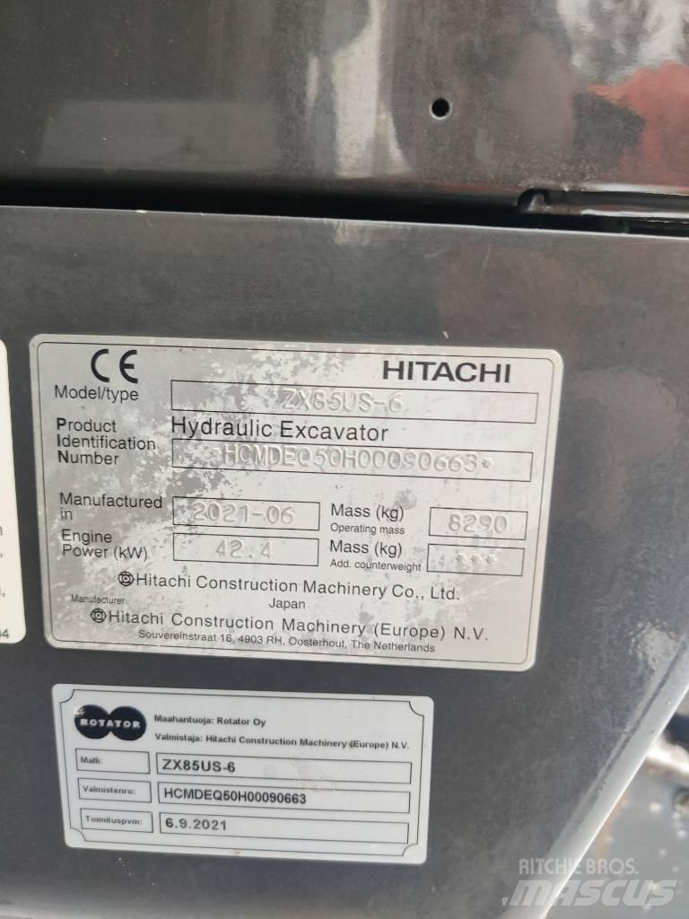 Hitachi ZX85US-6 Mini excavators  7t - 12t
