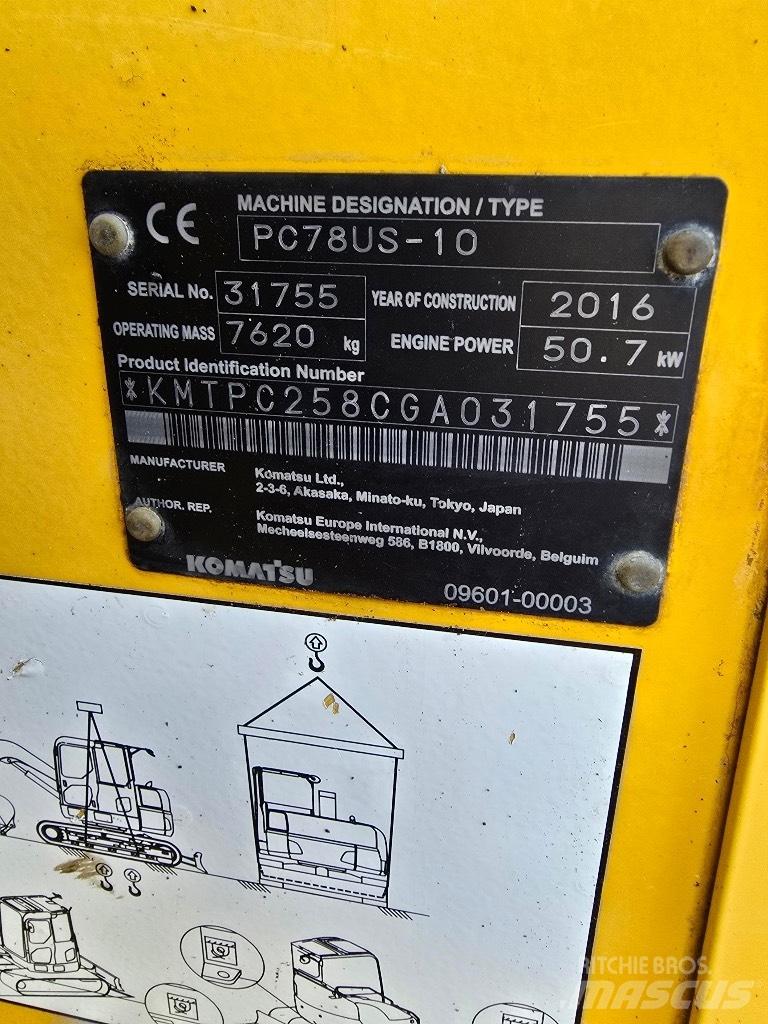 Komatsu Pc 78us-10 Mini excavators  7t - 12t