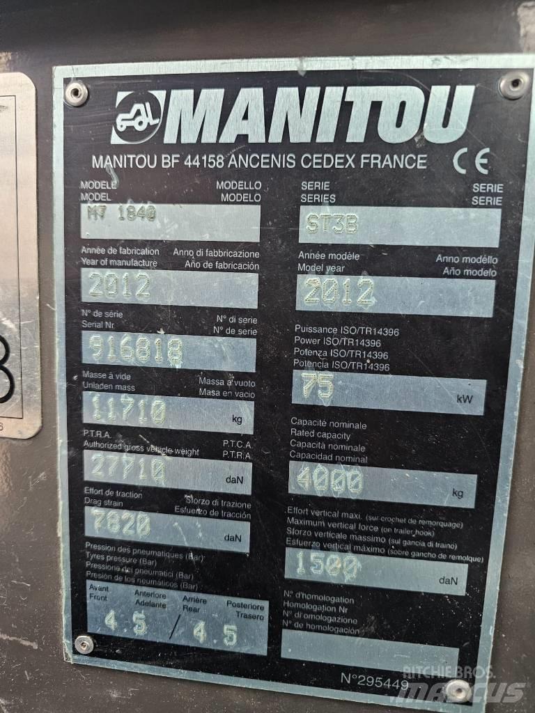 Manitou MT1840 Telescopic Handlers