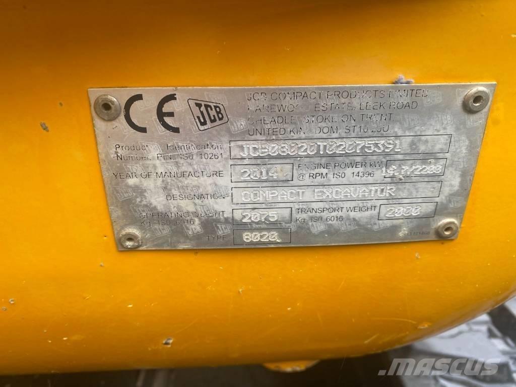 JCB 8020 Mini Excavators <7t (Mini Diggers)