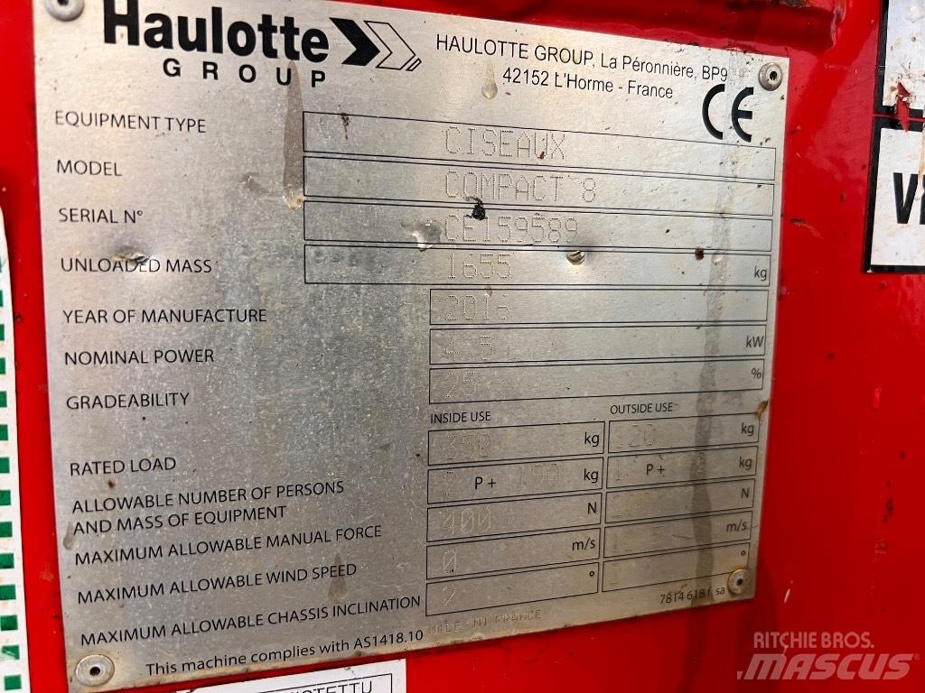 Haulotte Compact 8 Scissor Lifts