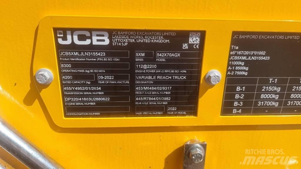 JCB 541-70 Agri Xtra Telehandlers for Agriculture