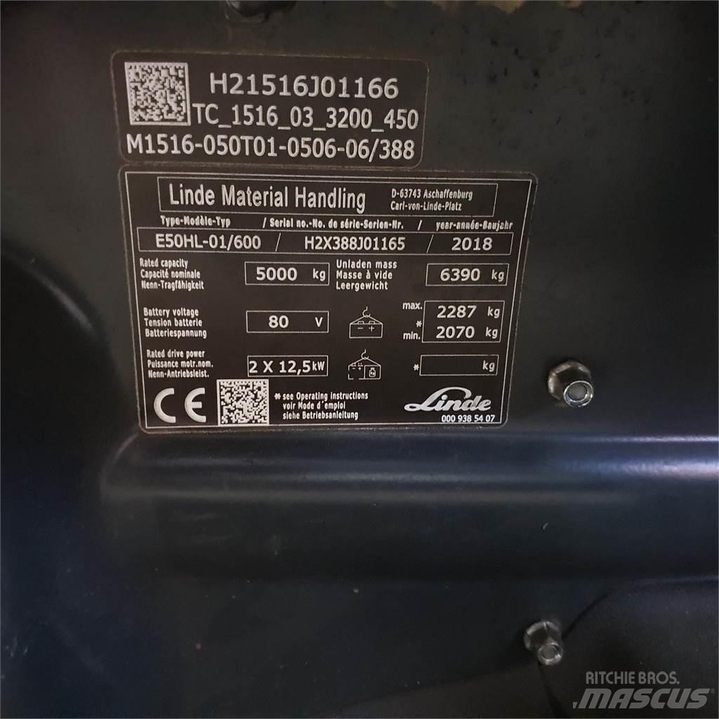 Linde E50/600HL Electric Forklifts