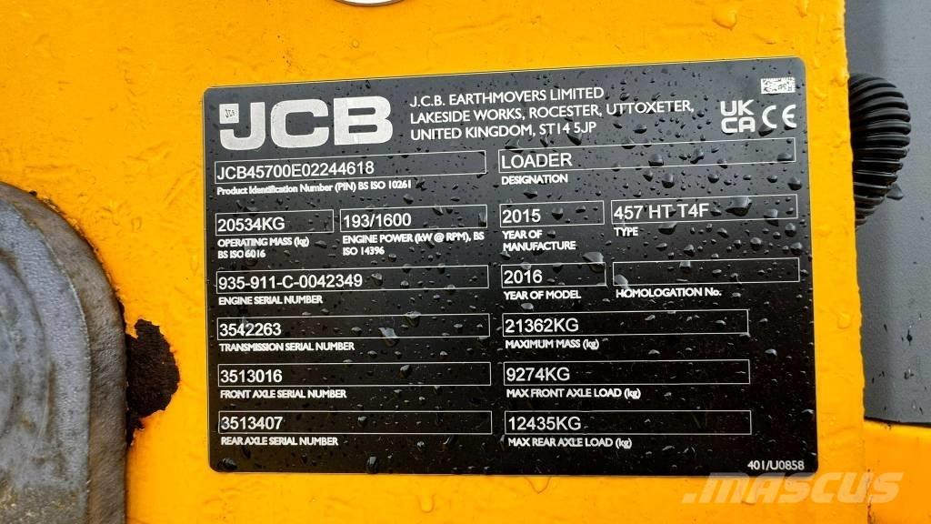 JCB 457 HT Wheel Loaders