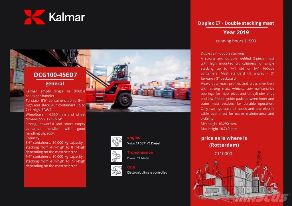 Kalmar DCG 100-45ED7 Container Handlers