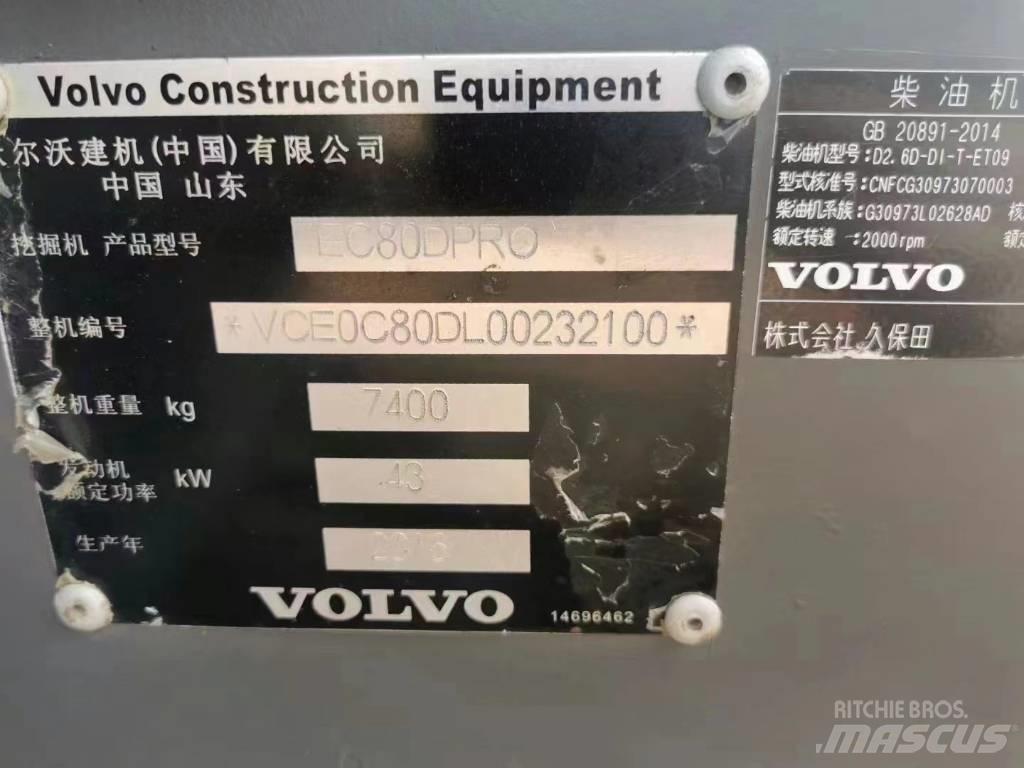 Volvo EC 80D PRO Crawler Excavators