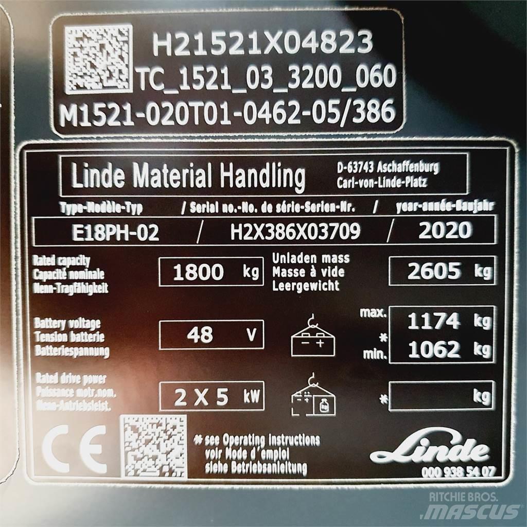Linde E18PH Electric Forklifts