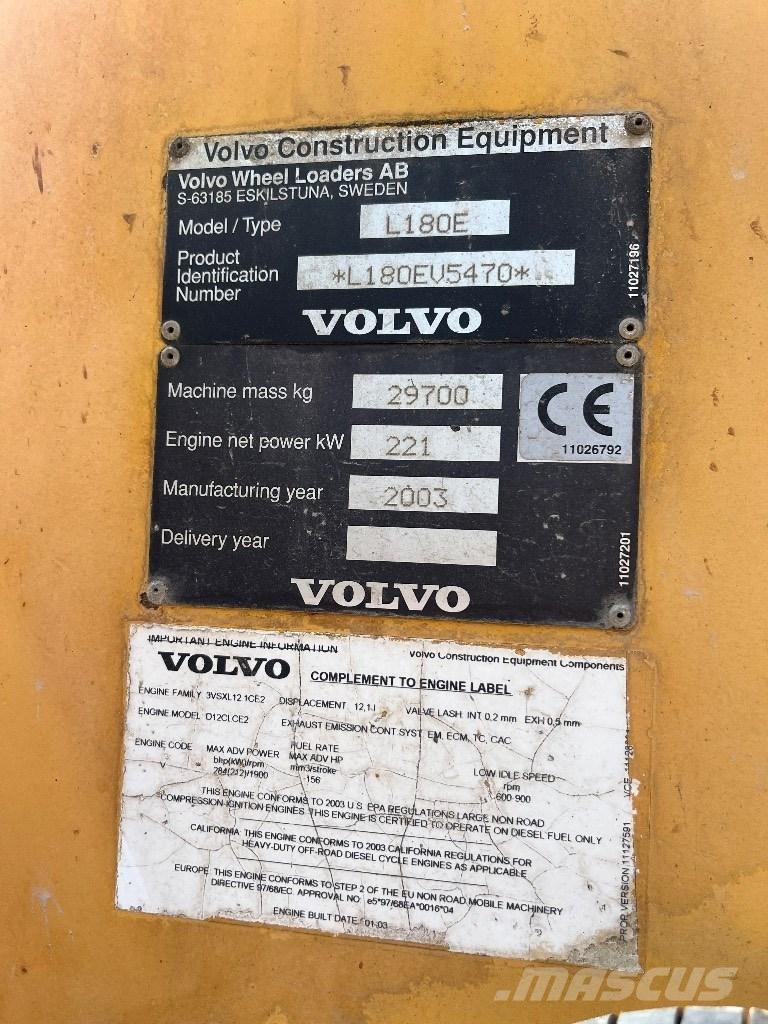 Volvo L180 E Wheel Loaders