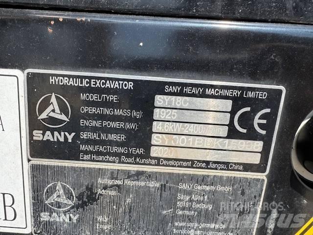 Sany SY 18 C Mini Excavators <7t (Mini Diggers)