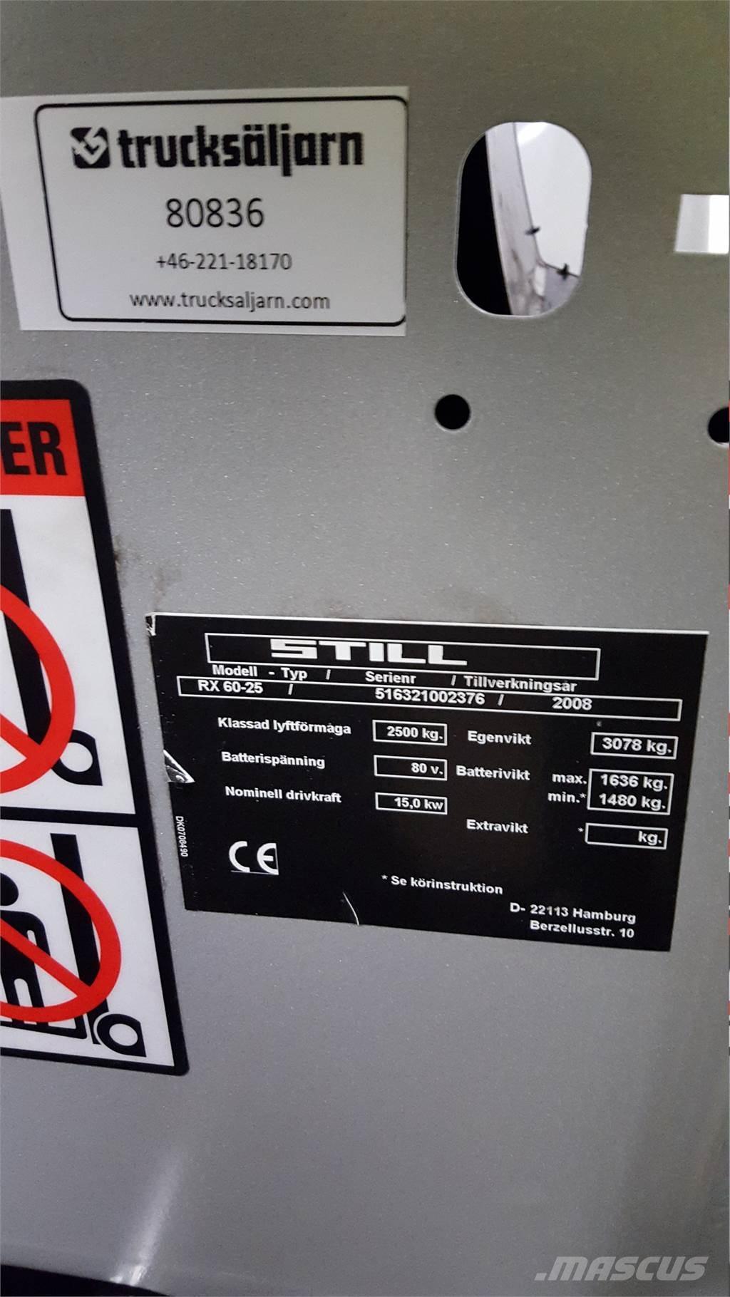 Still RX60-25 Electric Forklifts