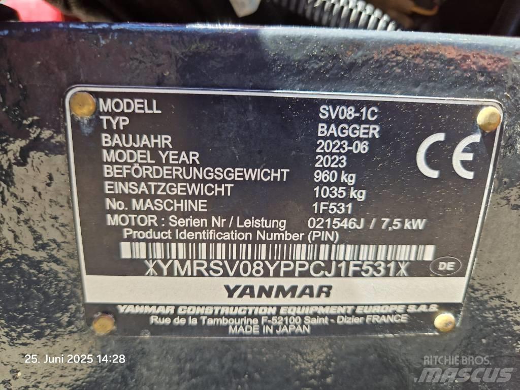 Yanmar SV 08-1 A Mini Excavators <7t (Mini Diggers)