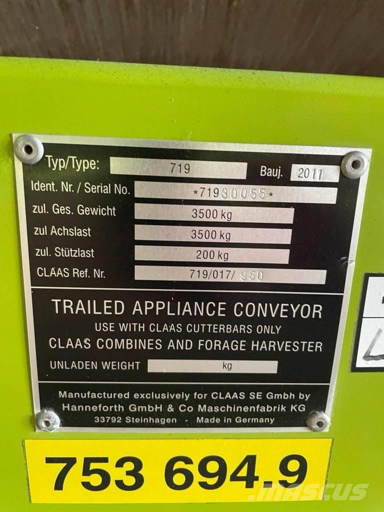 CLAAS V 750 Harvester Headers