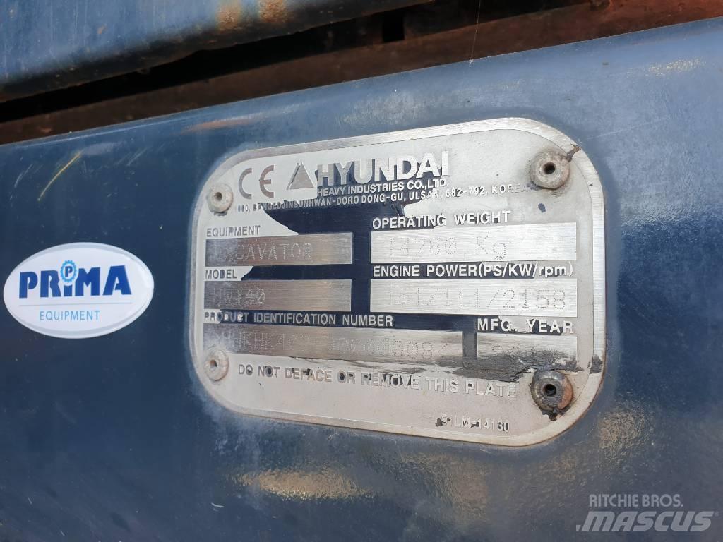 Hyundai HW140 Wheeled Excavators