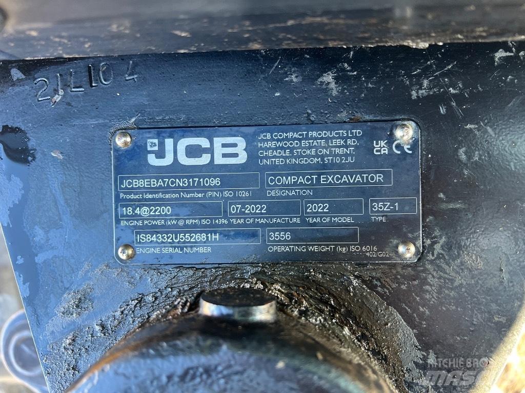 JCB 35 Z Mini Excavators <7t (Mini Diggers)