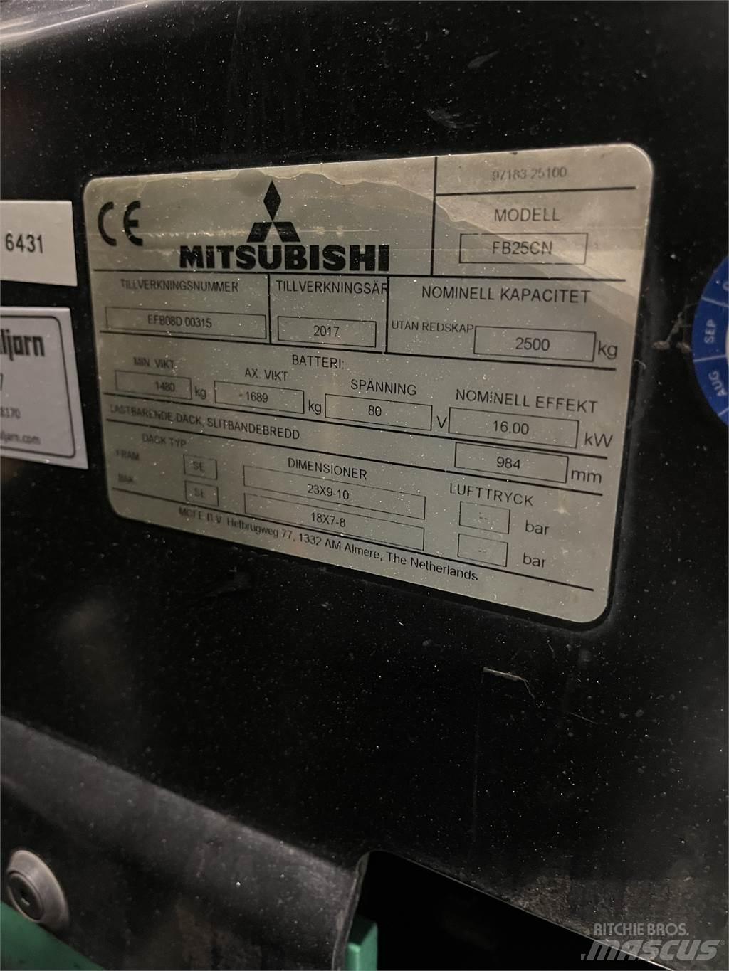 Mitsubishi FB25CN Electric Forklifts