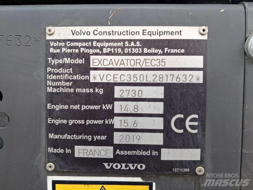 Volvo EC 35 Mini Excavators <7t (Mini Diggers)