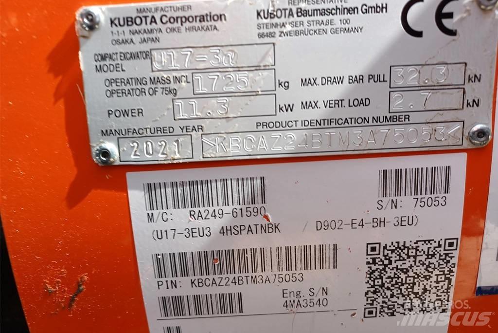 Kubota U 17-3 Mini Excavators <7t (Mini Diggers)