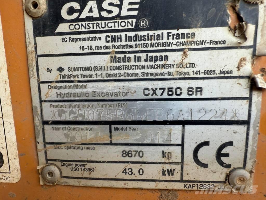 CASE CX 75 C SR Mini excavators  7t - 12t