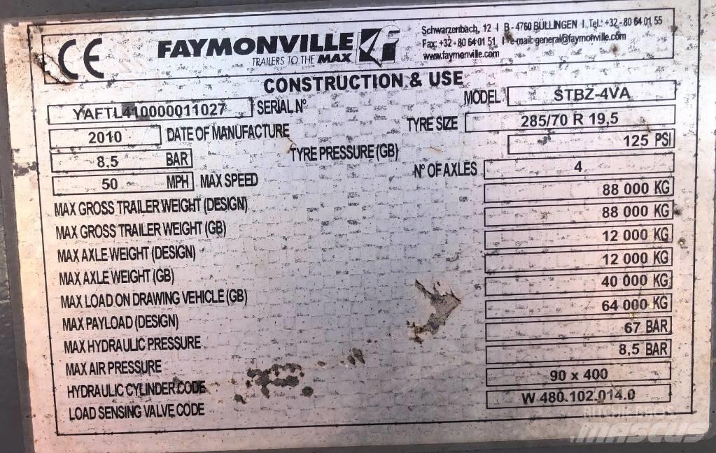 Faymonville STBZ-4VA Lowboy trailer