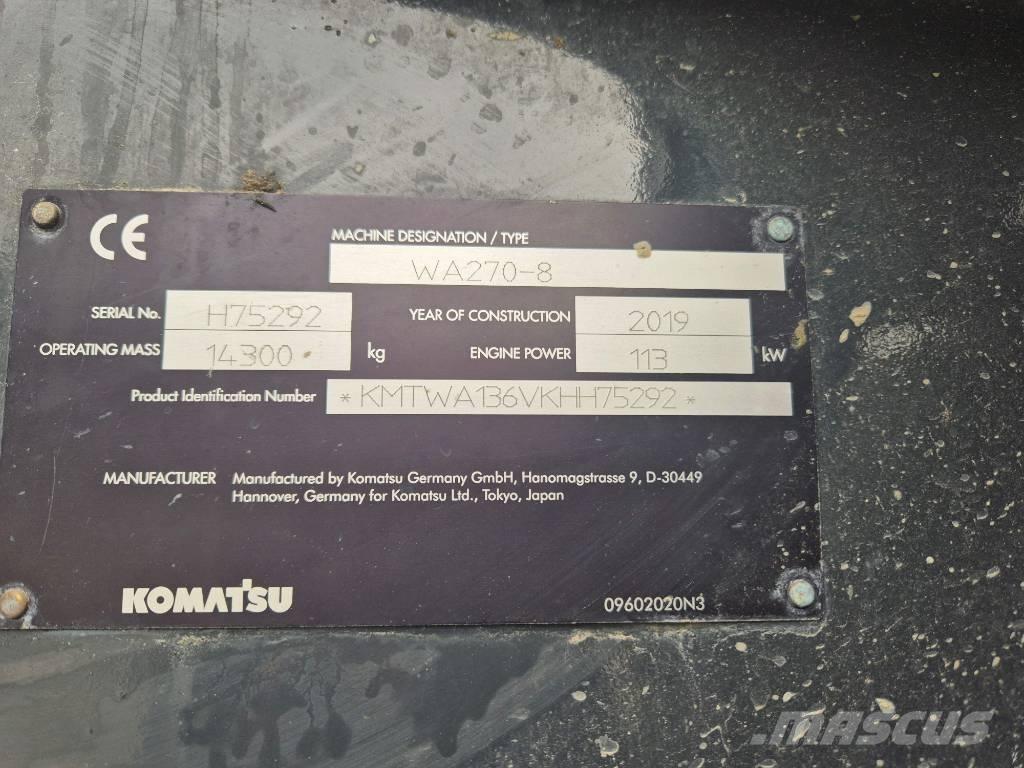 Komatsu WA 270-8 Wheel Loaders