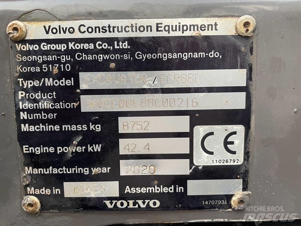 Volvo ECR 88 D PRO Mini excavators  7t - 12t