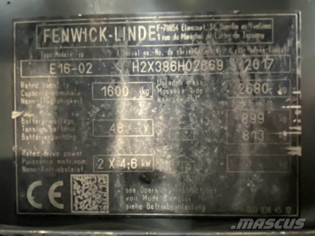 Linde E16 Electric Forklifts
