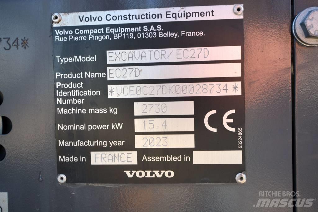 Volvo EC 27 D Mini Excavators <7t (Mini Diggers)