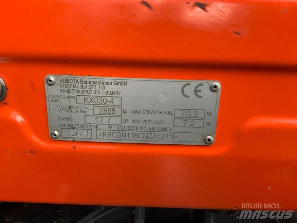 Kubota KX 030-4 Mini Excavators <7t (Mini Diggers)
