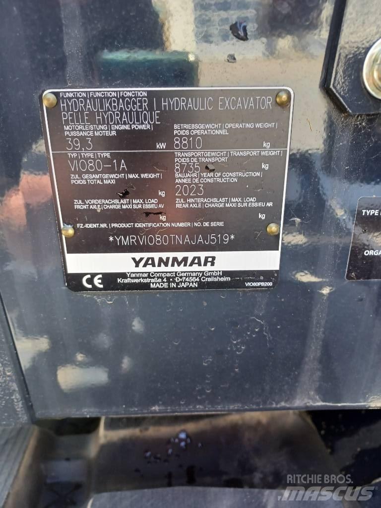 Yanmar Vio 80-2PB Mini Excavators <7t (Mini Diggers)