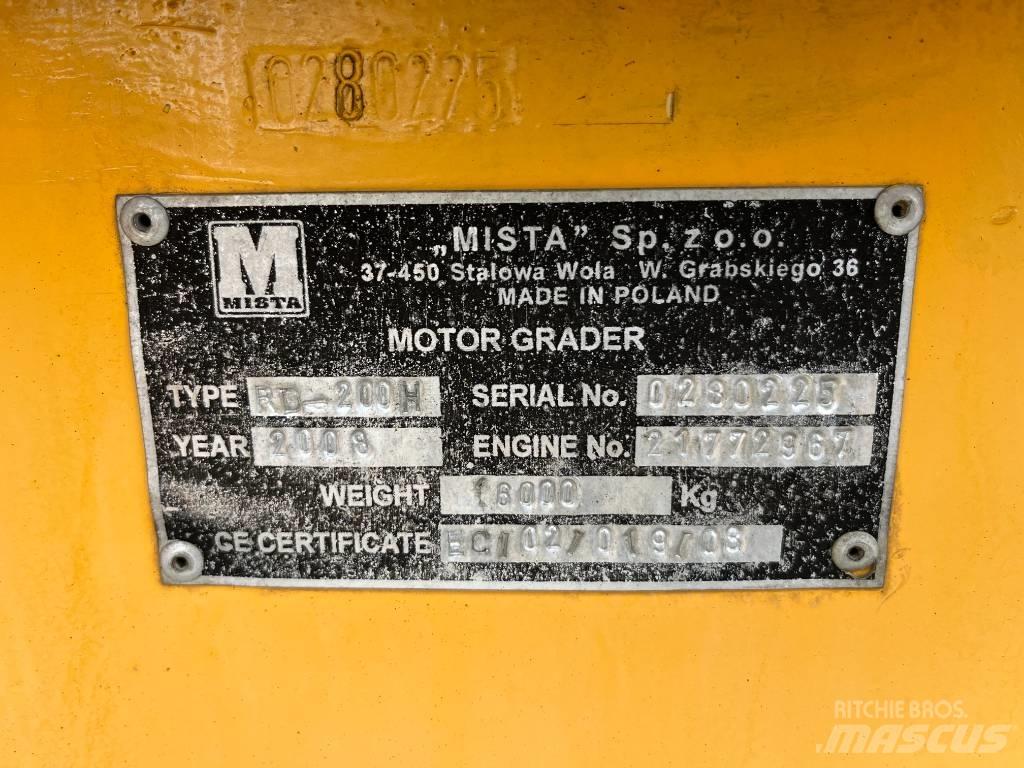  Mista RD200H Motor Graders