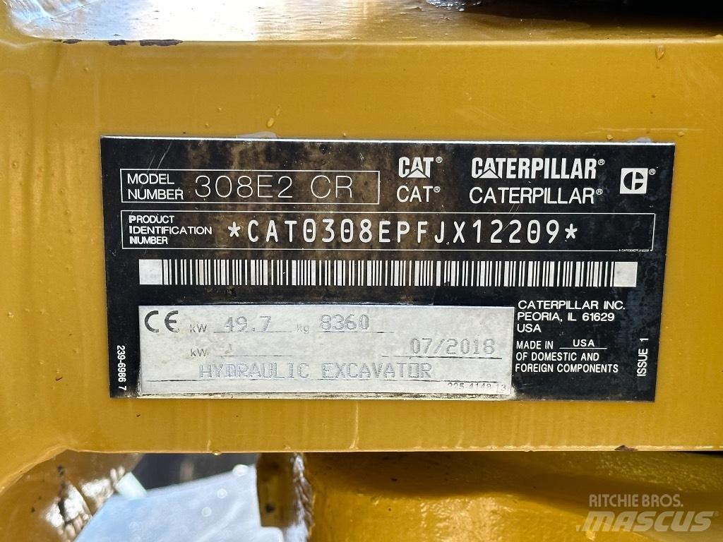CAT 308 E2 CR Mini excavators  7t - 12t