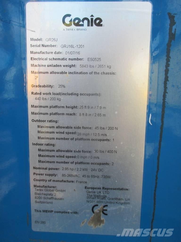 Genie GR 26 J Vertical mast lifts