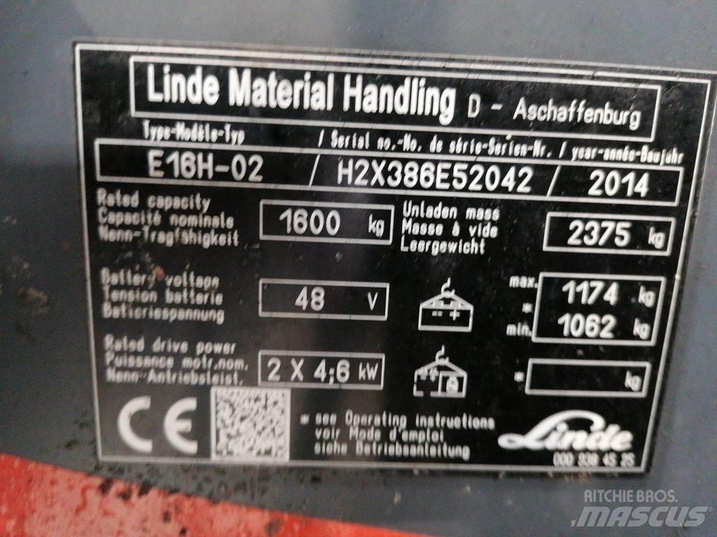 Linde E16H-02 Electric Forklifts
