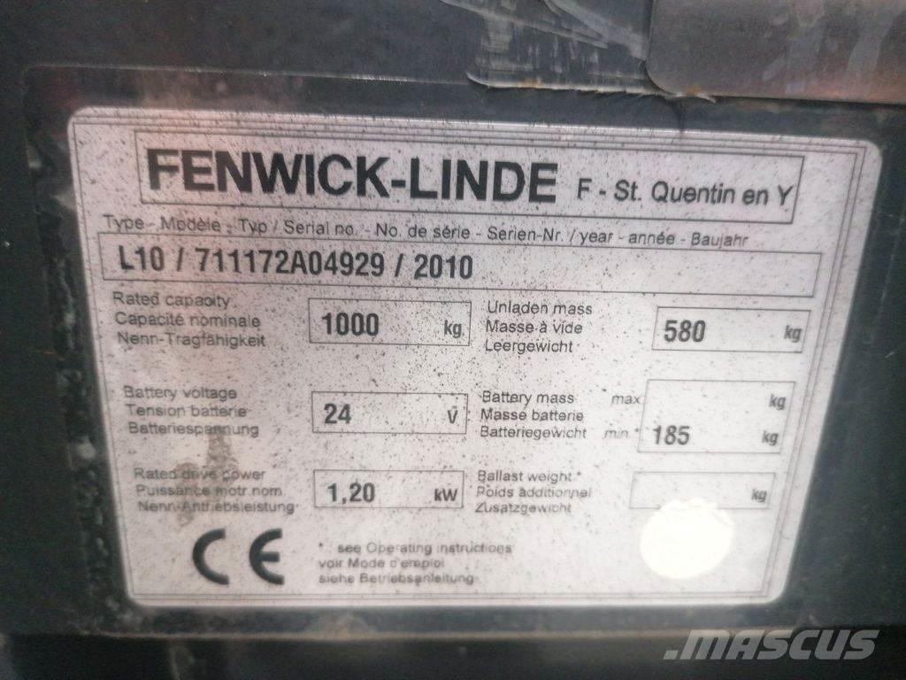 Linde L10 Pedestrian stacker