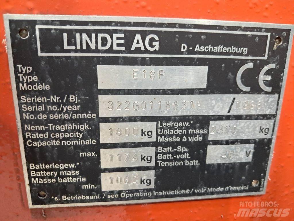 Linde E18P Electric Forklifts