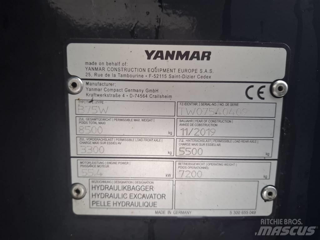 Yanmar B 75 W Wheeled Excavators